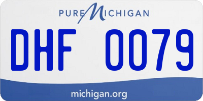 MI license plate DHF0079