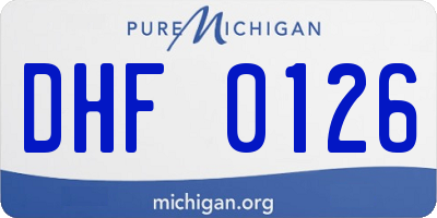 MI license plate DHF0126