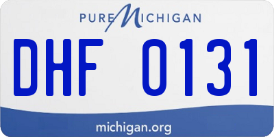 MI license plate DHF0131