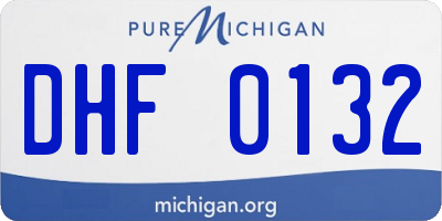 MI license plate DHF0132