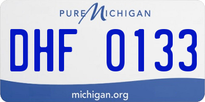 MI license plate DHF0133