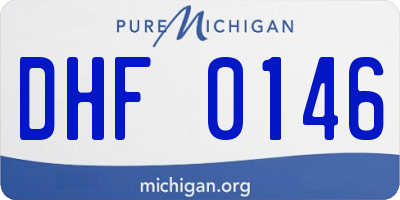 MI license plate DHF0146
