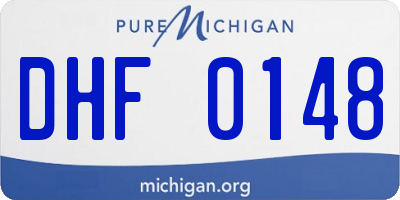 MI license plate DHF0148