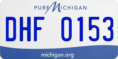 MI license plate DHF0153