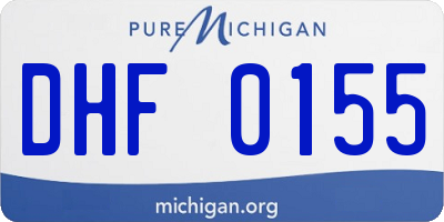 MI license plate DHF0155