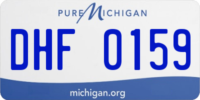 MI license plate DHF0159