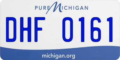 MI license plate DHF0161