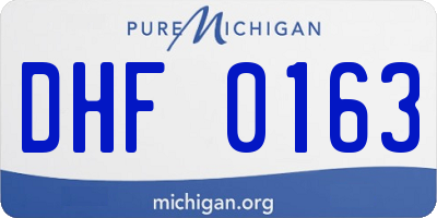 MI license plate DHF0163
