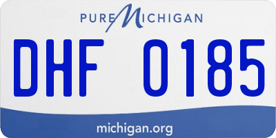 MI license plate DHF0185