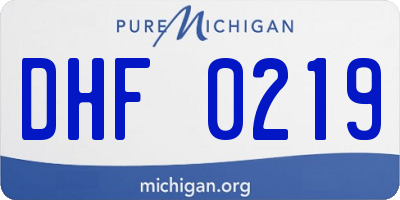 MI license plate DHF0219