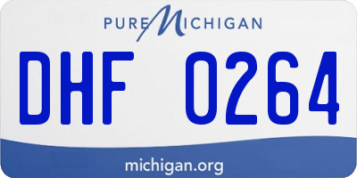 MI license plate DHF0264
