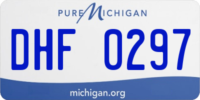 MI license plate DHF0297