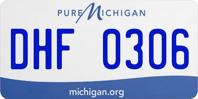 MI license plate DHF0306