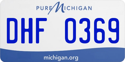 MI license plate DHF0369