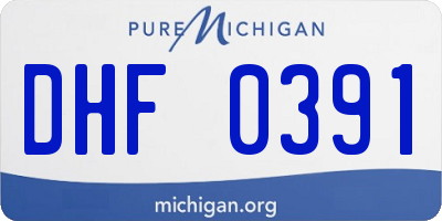 MI license plate DHF0391