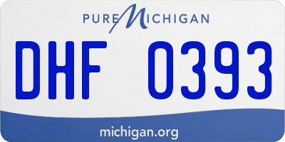 MI license plate DHF0393