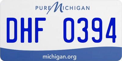 MI license plate DHF0394