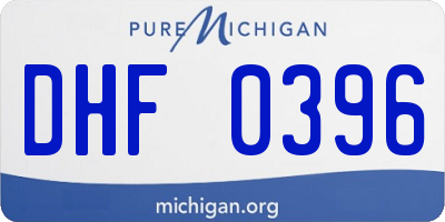 MI license plate DHF0396
