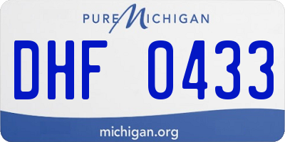 MI license plate DHF0433
