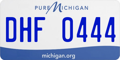 MI license plate DHF0444