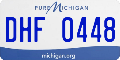 MI license plate DHF0448