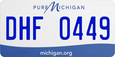 MI license plate DHF0449