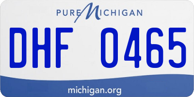 MI license plate DHF0465