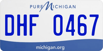 MI license plate DHF0467