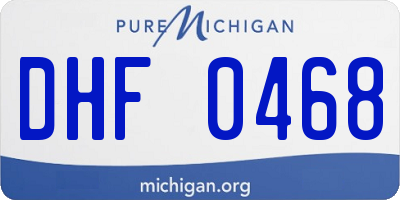 MI license plate DHF0468