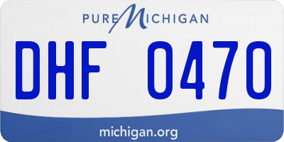 MI license plate DHF0470