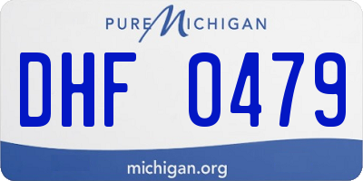 MI license plate DHF0479