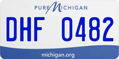 MI license plate DHF0482