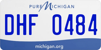 MI license plate DHF0484