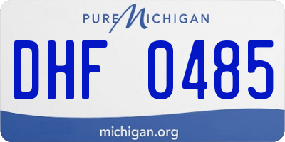 MI license plate DHF0485