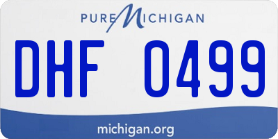 MI license plate DHF0499
