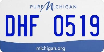 MI license plate DHF0519