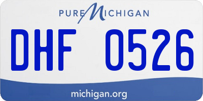 MI license plate DHF0526