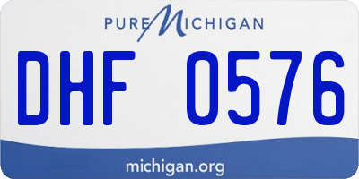 MI license plate DHF0576