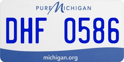 MI license plate DHF0586
