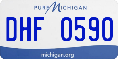 MI license plate DHF0590