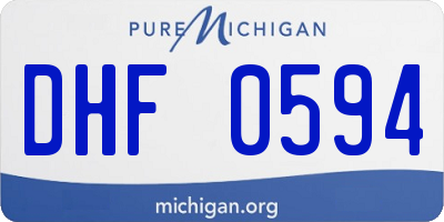 MI license plate DHF0594