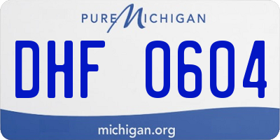 MI license plate DHF0604