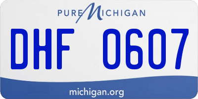 MI license plate DHF0607