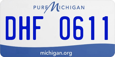 MI license plate DHF0611