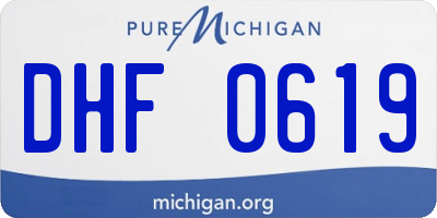 MI license plate DHF0619
