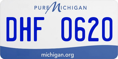 MI license plate DHF0620