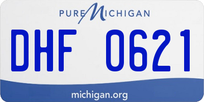 MI license plate DHF0621