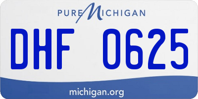 MI license plate DHF0625