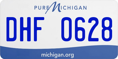 MI license plate DHF0628