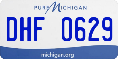 MI license plate DHF0629